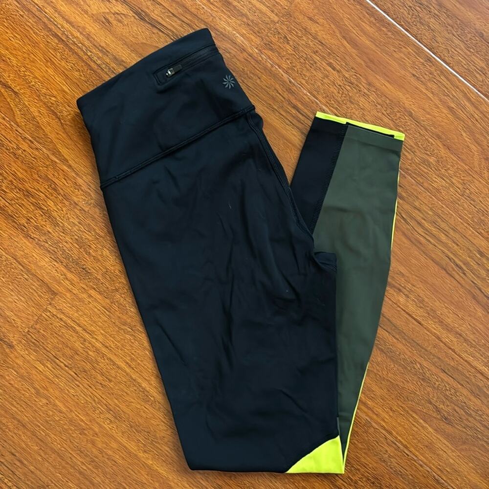 Athleta ASYM Colorblock Yoga Pants Size S